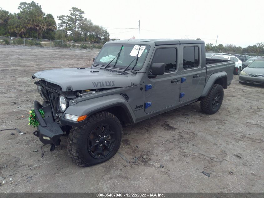 2021 JEEP GLADIATOR WILLYS VIN: 1C6HJTAG2ML617389