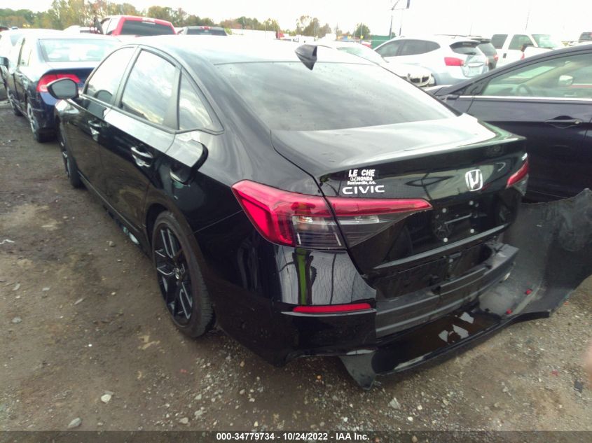 2022 HONDA CIVIC SEDAN SPORT VIN: 2HGFE2F51NH501106