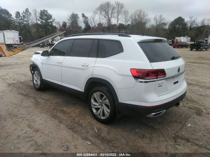 2021 VOLKSWAGEN ATLAS 3.6L V6 SE W/TECHNOLOGY VIN: 1V2JR2CA8MC539592