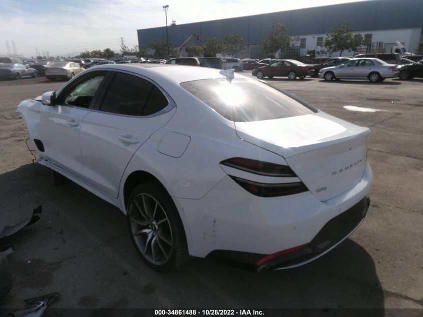 2022 GENESIS G70 2.0T VIN: KMTG34TA4NU087744