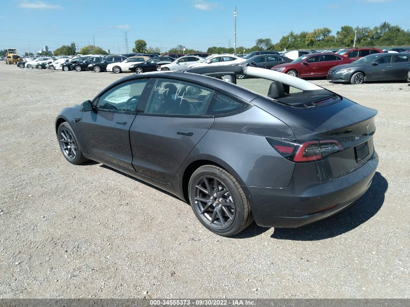 2022 TESLA MODEL 3 LONG RANGE VIN: 5YJ3E1EBXNF306744