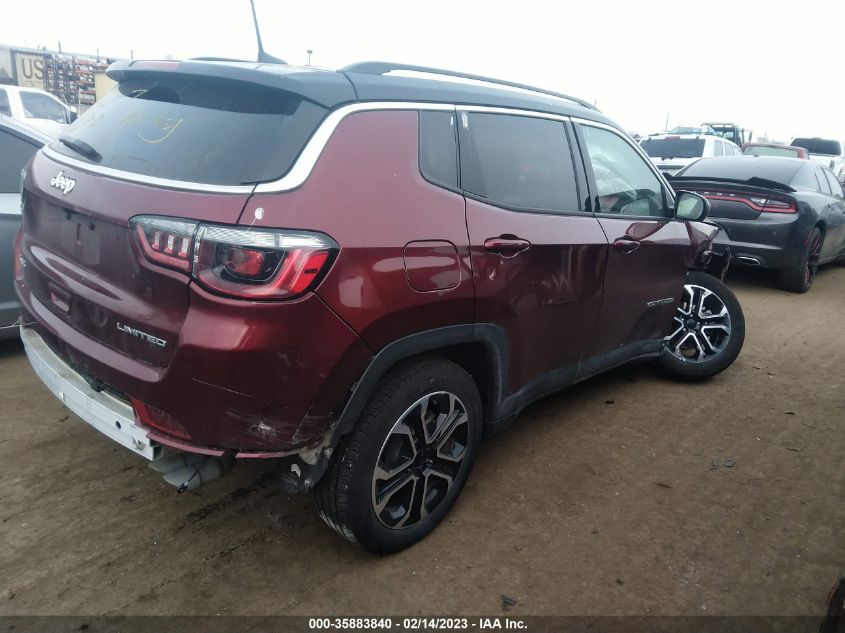 2022 JEEP COMPASS LIMITED VIN: 3C4NJDCB9NT153235