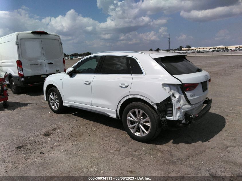 2022 AUDI Q3 S LINE PREMIUM VIN: WA1DECF32N1031963