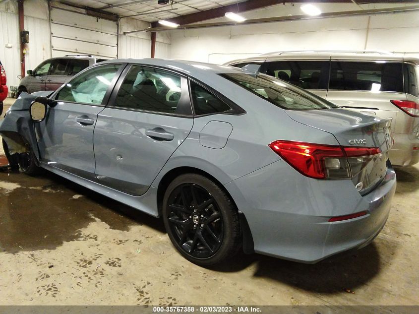 2022 HONDA CIVIC SEDAN SPORT VIN: 2HGFE2F50NH593857