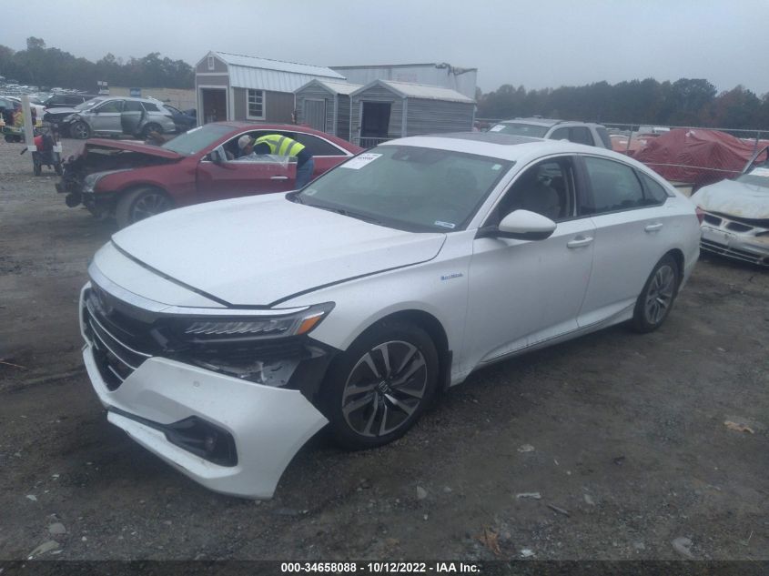 2022 HONDA ACCORD HYBRID EX-L VIN: 1HGCV3F54NA005871