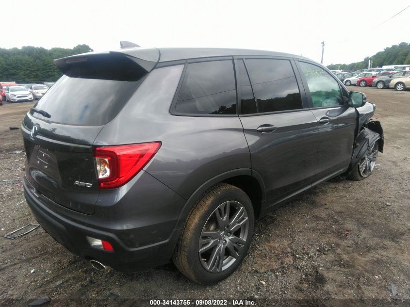 2021 HONDA PASSPORT EX-L VIN: 5FNYF8H54MB037558