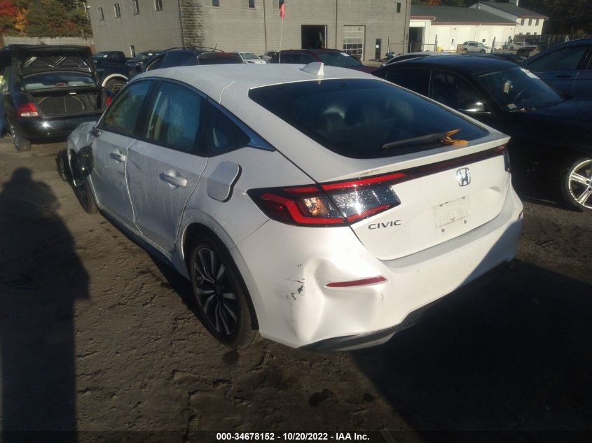 2022 HONDA CIVIC HATCHBACK EX-L VIN: 19XFL1H71NE000421