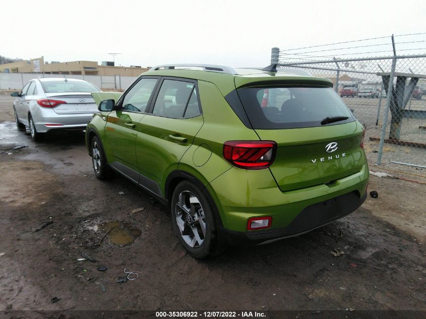 2022 HYUNDAI VENUE SEL VIN: KMHRC8A38NU173203