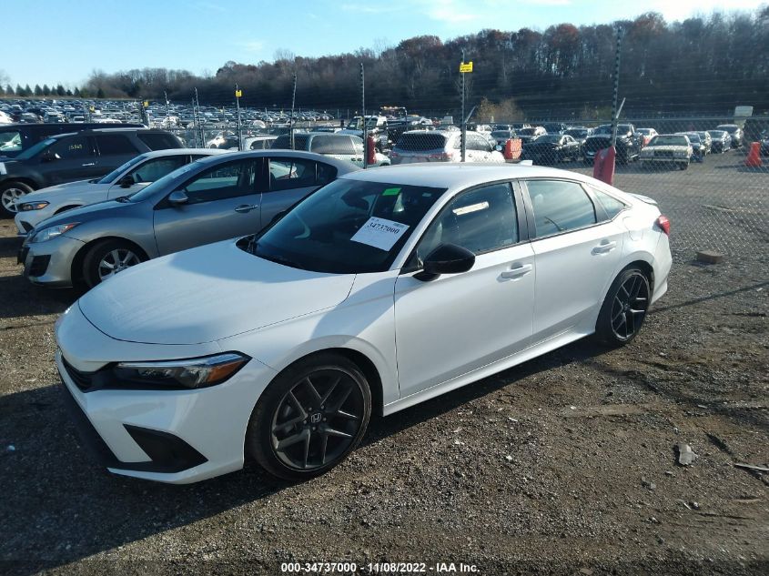2022 HONDA CIVIC SEDAN SPORT VIN: 2HGFE2F56NH547613