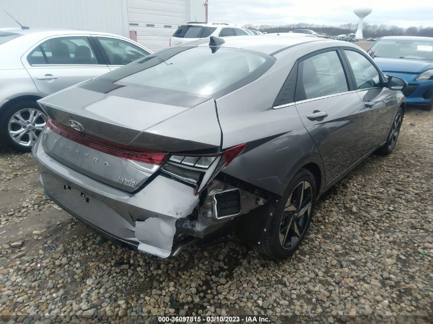 2023 HYUNDAI ELANTRA HYBRID LIMITED VIN: KMHLN4AJXPU052487