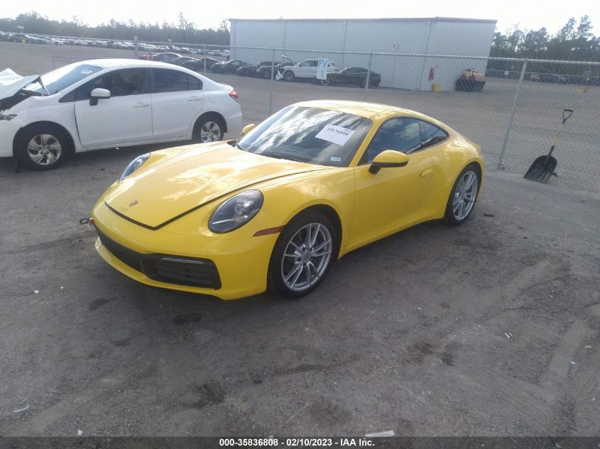 2022 PORSCHE 911 CARRERA VIN: WP0AA2A97NS205756