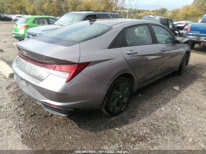2021 HYUNDAI ELANTRA HYBRID BLUE VIN: KMHLM4AJ8MU007353