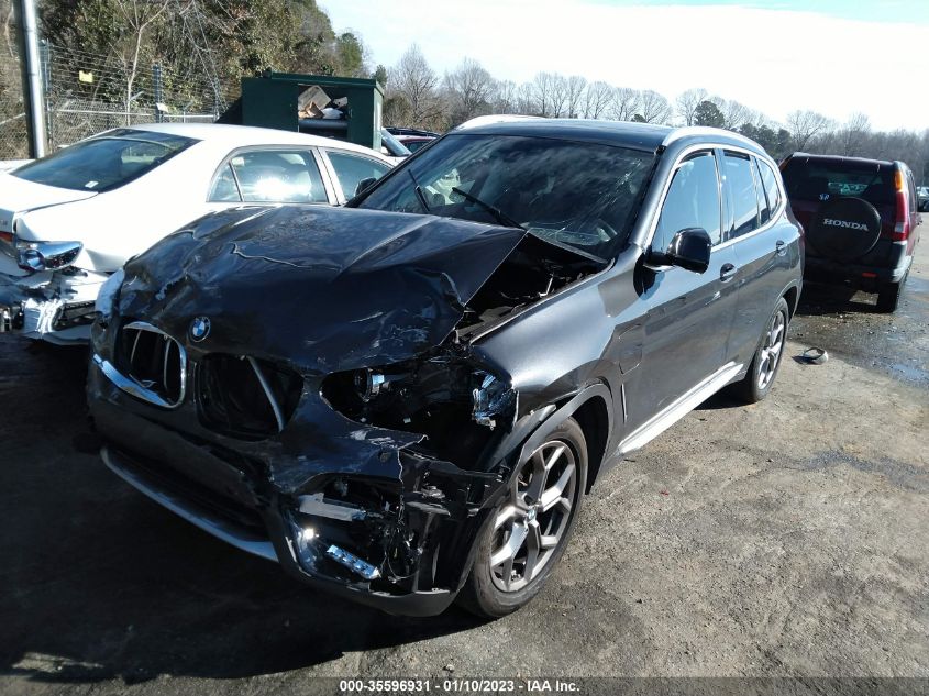 2021 BMW X3 XDRIVE30E VIN: 5UXTS1C06M9D79162