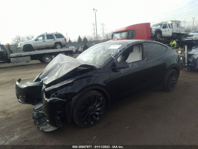 2022 TESLA MODEL Y PERFORMANCE VIN: 7SAYGDEF2NF399962