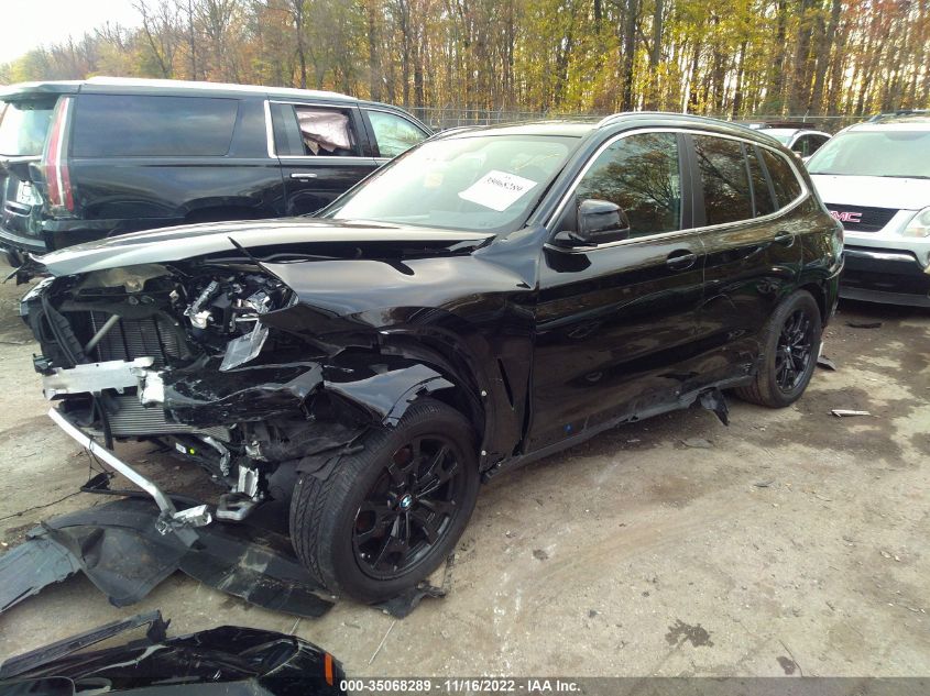 2022 BMW X3 XDRIVE30I VIN: 5UX53DP06N9K79952