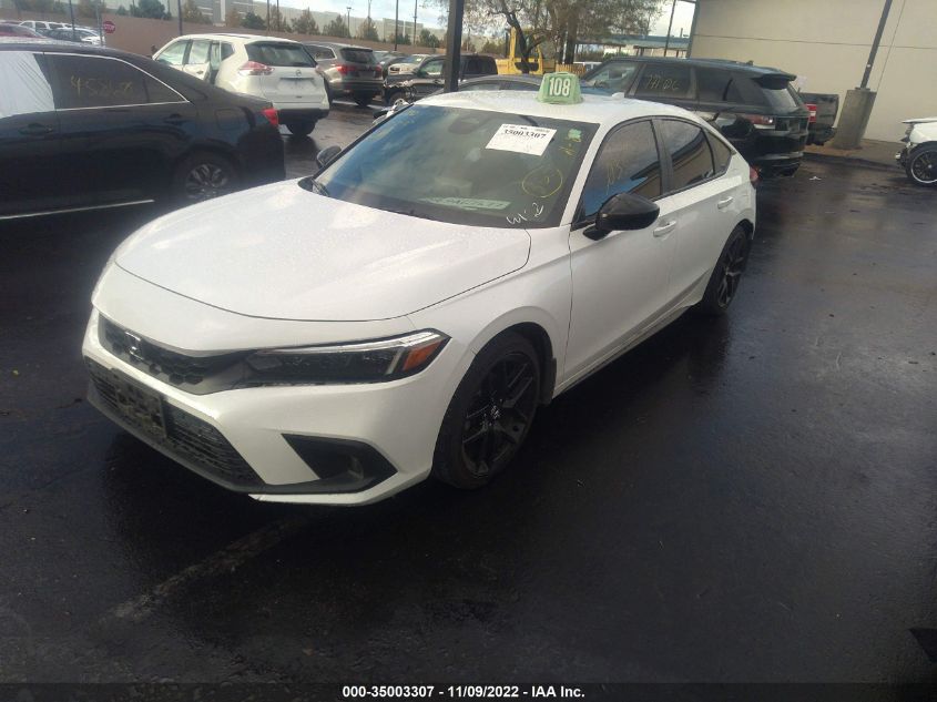 2022 HONDA CIVIC HATCHBACK SPORT VIN: 19XFL2G82NE005997