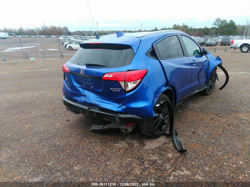 2022 HONDA HR-V SPORT VIN: 3CZRU6H10NM747446