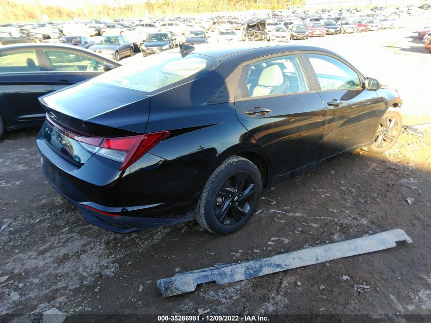 2022 HYUNDAI ELANTRA SEL VIN: KMHLM4AG2NU260187