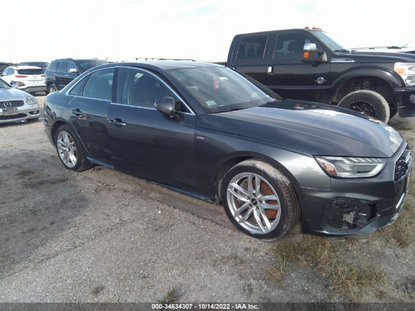 2021 AUDI A4 SEDAN S LINE PREMIUM PLUS VIN: WAUEAAF48MA038527