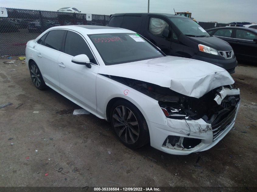 2021 AUDI A4 SEDAN PREMIUM VIN: WAUABAF42MA024148