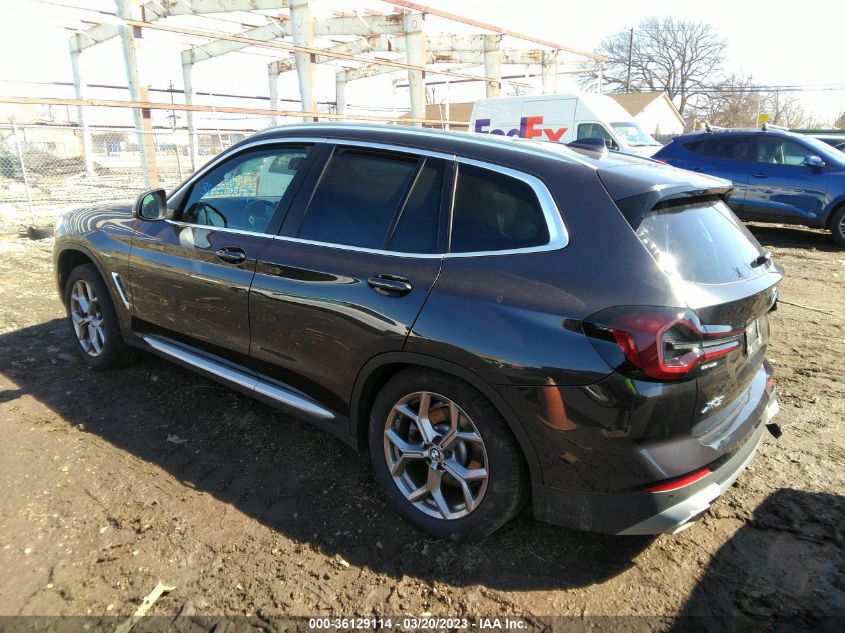 2022 BMW X3 XDRIVE30I VIN: 5UX53DP00N9K66663