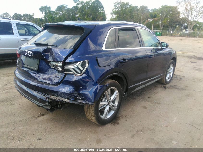 2022 AUDI Q3 S LINE PREMIUM VIN: WA1DECF38N1022300