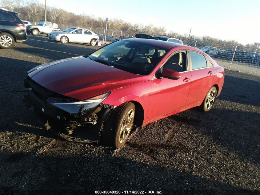 2021 HYUNDAI ELANTRA LIMITED VIN: KMHLP4AG4MU088072