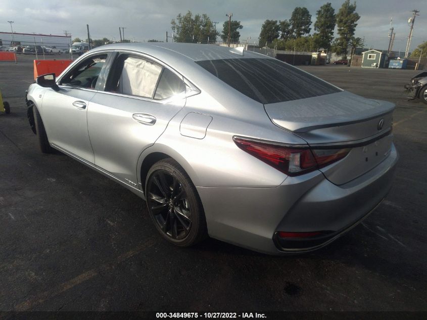 2022 LEXUS ES ES 300H F SPORT VIN: 58AGA1C19NU019849