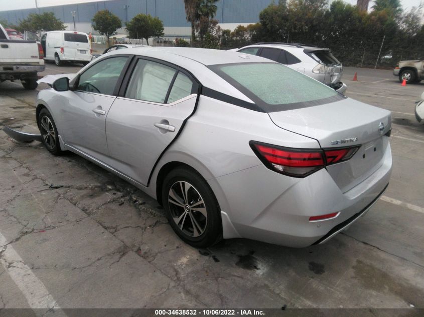 2022 NISSAN SENTRA SV VIN: 3N1AB8CV9NY287584
