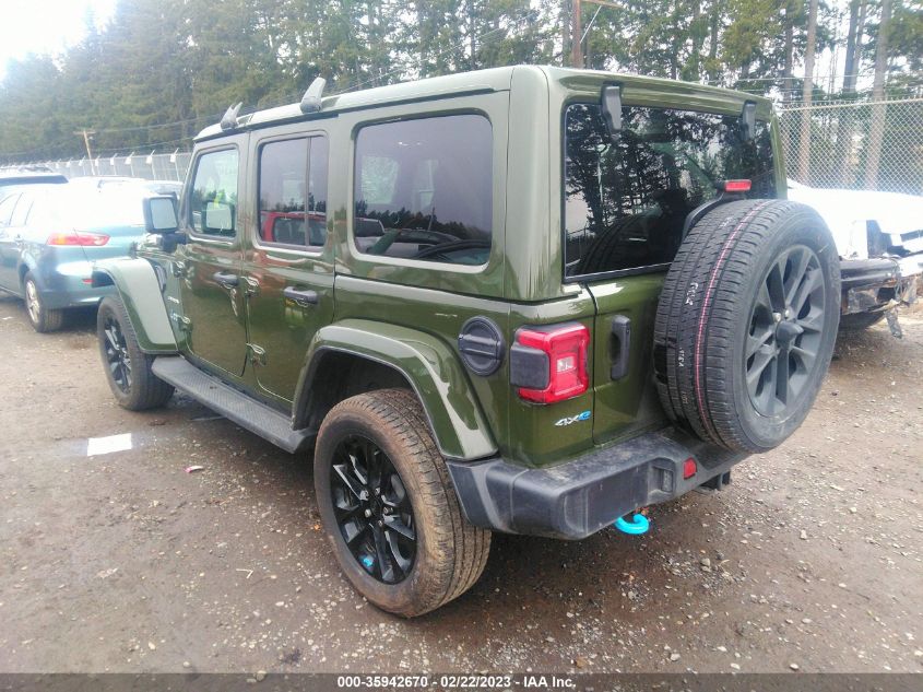 2022 JEEP WRANGLER 4XE UNLIMITED SAHARA VIN: 1C4JJXP62NW198489