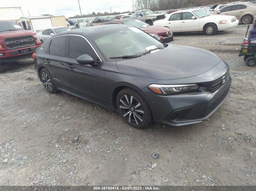 2022 HONDA CIVIC SEDAN EX VIN: 2HGFE1F74NH318570