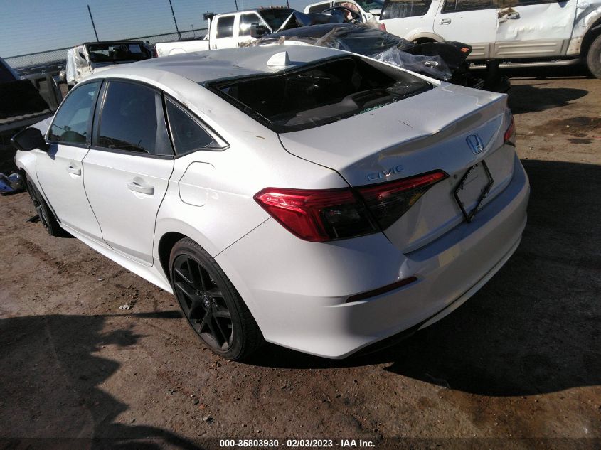 2022 HONDA CIVIC SEDAN SPORT VIN: 2HGFE2F56NH512392