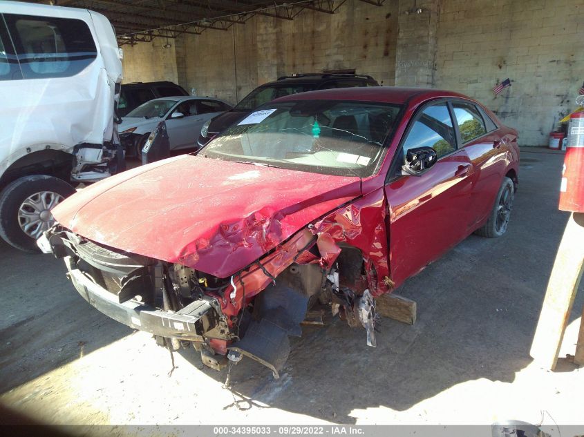 2022 HYUNDAI ELANTRA SEL VIN: KMHLM4AG8NU283876