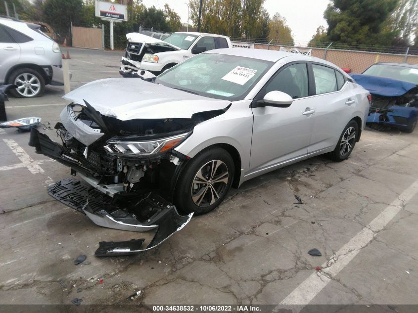 2022 NISSAN SENTRA SV VIN: 3N1AB8CV9NY287584