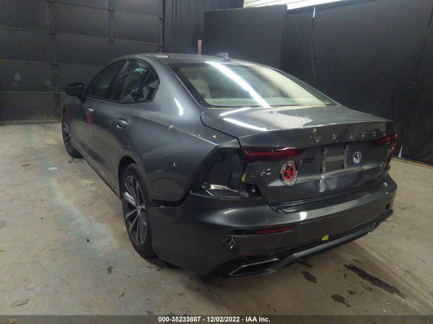 2021 VOLVO S60 MOMENTUM VIN: 7JR102FZ2MG108740