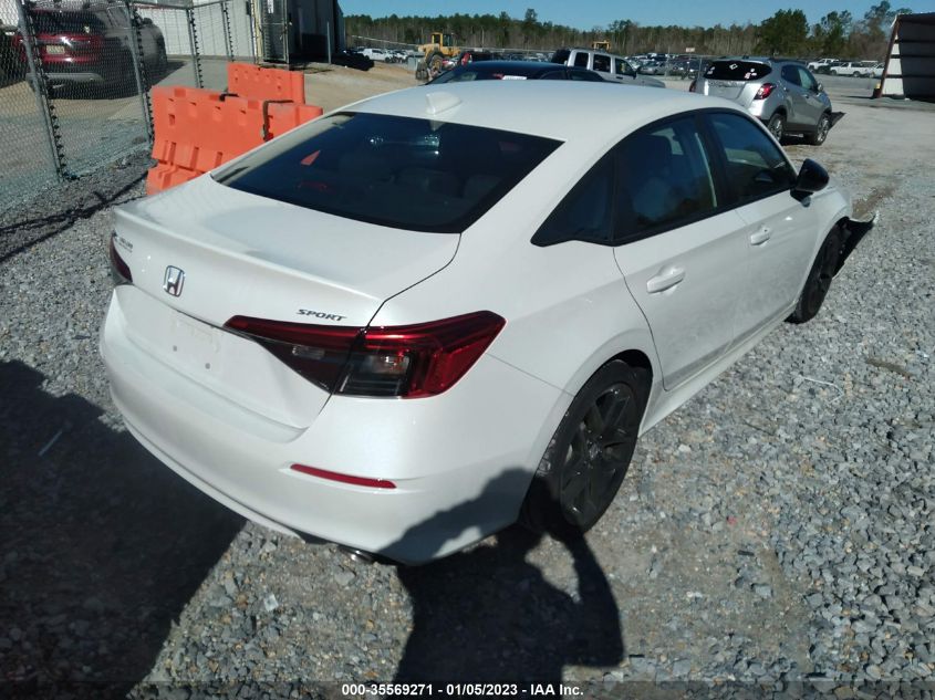 2022 HONDA CIVIC SEDAN SPORT VIN: 2HGFE2F51NH550676
