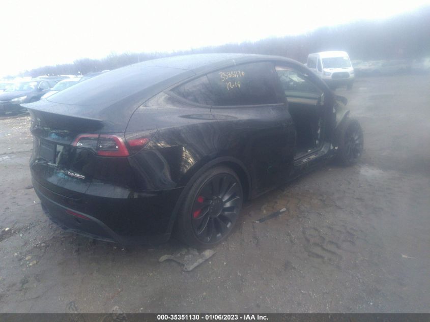 2022 TESLA MODEL Y PERFORMANCE VIN: 7SAYGDEF8NF539688