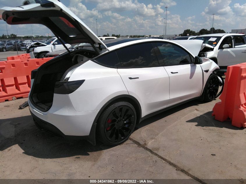 2022 TESLA MODEL Y PERFORMANCE VIN: 7SAYGDEF5NF450998