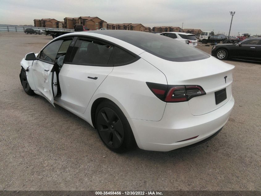 2022 TESLA MODEL 3 VIN: 5YJ3E1EA8NF198258