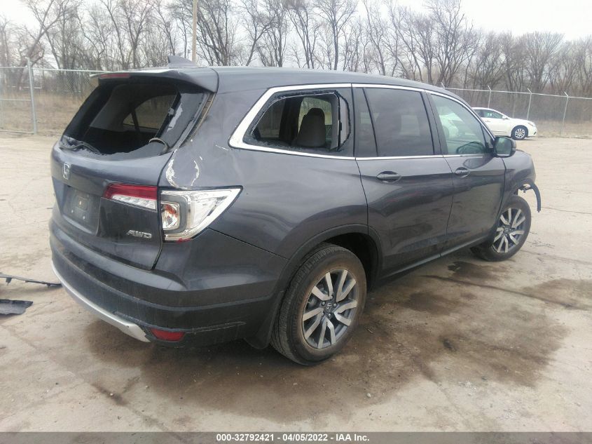 2021 HONDA PILOT EX-L VIN: 5FNYF6H53MB014163