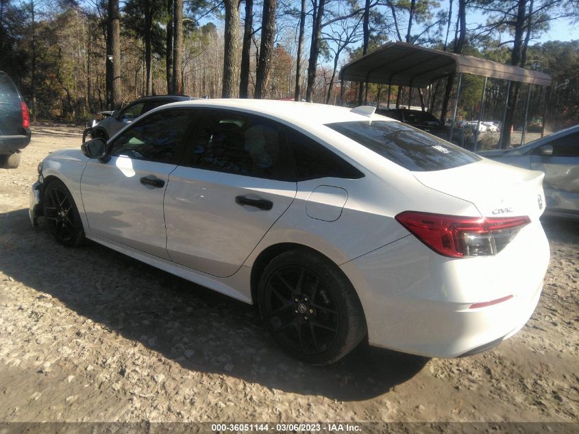 2022 HONDA CIVIC SEDAN SPORT VIN: 2HGFE2F5XNH585801