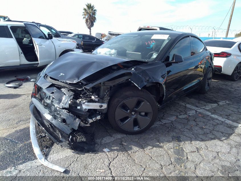 2022 TESLA MODEL 3 VIN: 5YJ3E1EA6NF336346