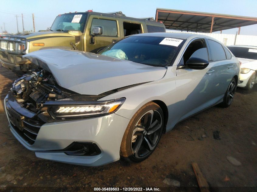 2022 HONDA ACCORD SEDAN SPORT VIN: 1HGCV1F37NA080647