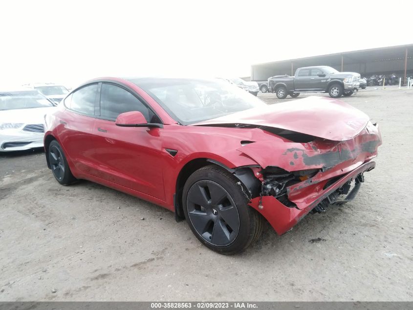 2022 TESLA MODEL 3 LONG RANGE VIN: 5YJ3E1EBXNF173788