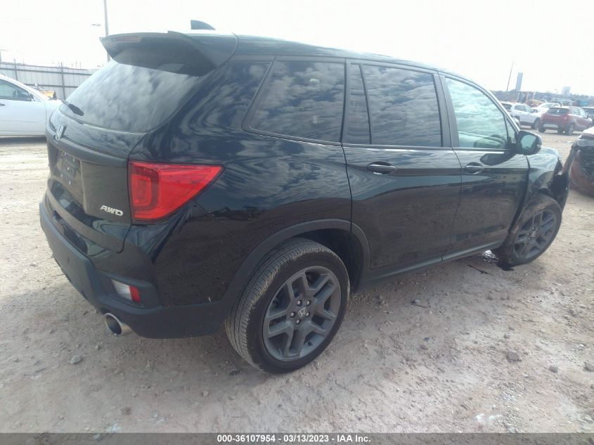 2022 HONDA PASSPORT EX-L VIN: 5FNYF8H57NB012302