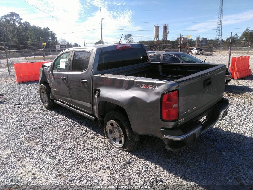 2021 CHEVROLET COLORADO 4WD WORK TRUCK VIN: 1GCGTBEN7M1215557