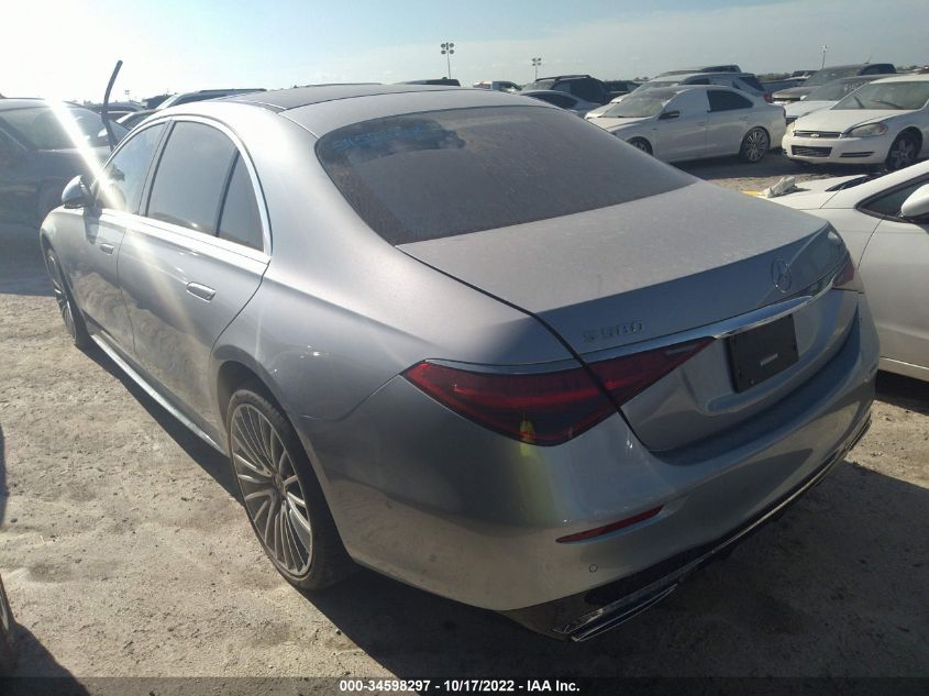 2022 MERCEDES-BENZ S-CLASS S 580 VIN: W1K6G7GB6NA079509
