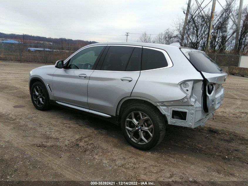 2021 BMW X3 XDRIVE30I VIN: 5UXTY5C03M9H50879