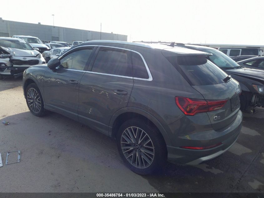 2021 AUDI Q3 PREMIUM VIN: WA1AUCF3XM1138022