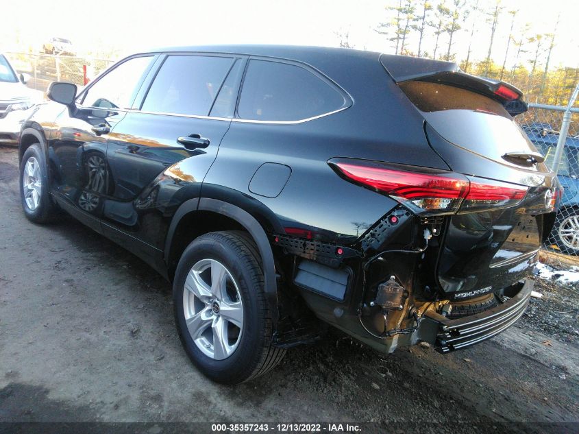 2022 TOYOTA HIGHLANDER LE VIN: 5TDBZRBH2NS591880